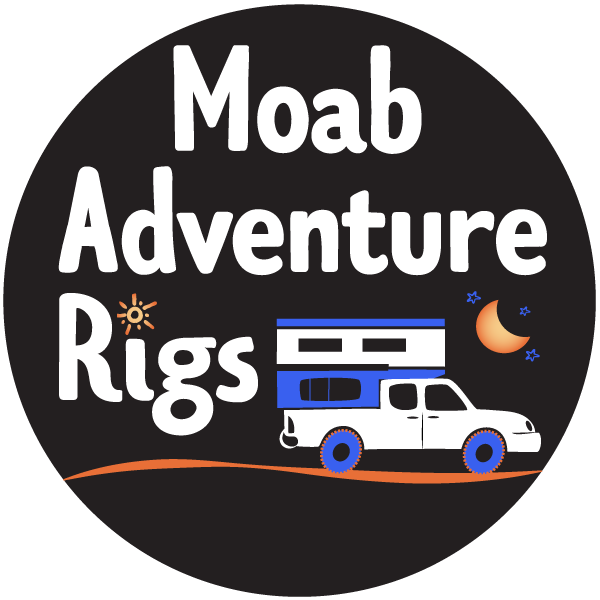 logo Image of a pop-up truck camper rental from Moab Adventure Rigs, perfect for off-road exploration.